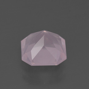 Quartz Rose Rose clair naturelle Taille émeraude, 3.66 ct, Transparent