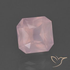 Quartz rose Rose moyen naturelle Octogone / coupe Émeraude, 4.41 ct, Transparent