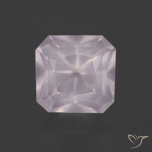 3.88ct Naturel Rose très clair Quartz Rose, Taille émeraude, Transparent
