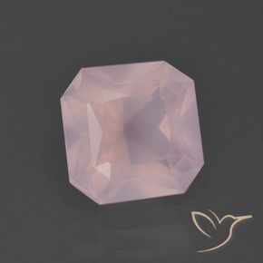 Quartz rose Rose moyen naturelle Octogone / coupe Émeraude, 3.98 ct, Transparent