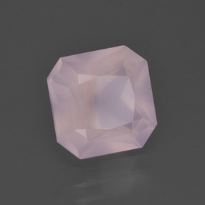 Quartz Rose Rose bubblegum naturelle Taille émeraude, 4.05 ct, Transparent