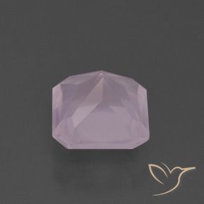 Quartz rose Rose cerise léger naturelle Octogone / coupe Émeraude, 3.08 ct, Transparent