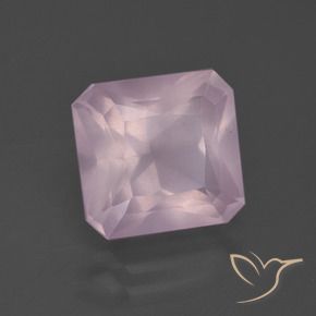 Quartz rose Rose bubblegum naturelle Octogone / coupe Émeraude, 5.04 ct, Transparent