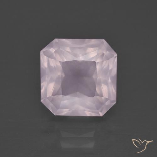 4.75ct Naturel Rose clair Quartz Rose, Taille émeraude, Transparent