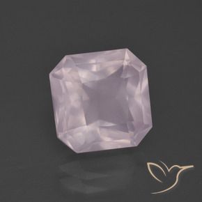 Quartz rose Rose clair naturelle Octogone / coupe Émeraude, 4.75 ct, Transparent