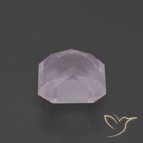 Quartz rose Rose clair naturelle Octogone / coupe Émeraude, 4.75 ct, Transparent