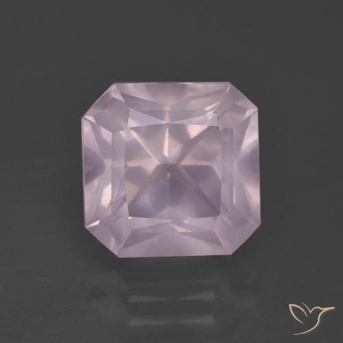 5.40ct Naturel Rose clair Quartz Rose, Taille émeraude, Transparent