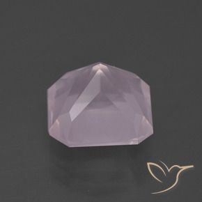 Quartz rose Rose clair naturelle Octogone / coupe Émeraude, 5.40 ct, Transparent