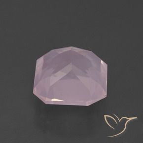 Quartz rose Rose bubblegum naturelle Octogone / coupe Émeraude, 5.31 ct, Transparent