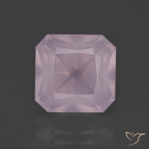 5.91ct Naturel Rose clair Quartz Rose, Taille émeraude, Transparent