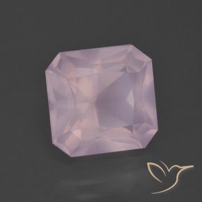 Quartz rose Rose clair naturelle Octogone / coupe Émeraude, 5.91 ct, Transparent