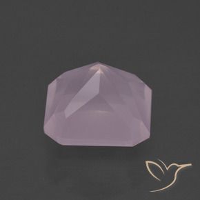 Quartz rose Rose clair naturelle Octogone / coupe Émeraude, 5.91 ct, Transparent