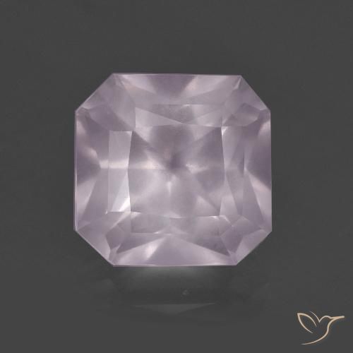 5.13ct Naturel Rose léger Quartz Rose, Taille émeraude, Transparent