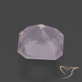 Quartz rose Rose léger naturelle Octogone / coupe Émeraude, 5.13 ct, Transparent