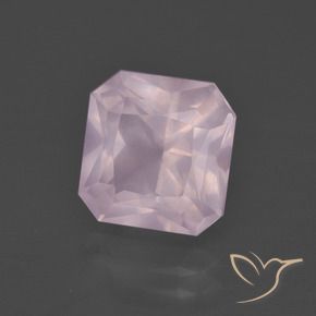 Quartz rose Rose bubblegum naturelle Octogone / coupe Émeraude, 4.73 ct, Transparent