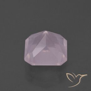 Quartz rose Rose bubblegum naturelle Octogone / coupe Émeraude, 4.73 ct, Transparent
