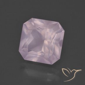 Quartz rose Rose cerise léger naturelle Octogone / coupe Émeraude, 5.50 ct, Transparent