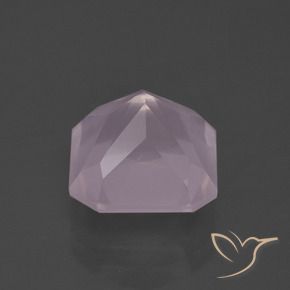 Quartz rose Rose cerise léger naturelle Octogone / coupe Émeraude, 5.50 ct, Transparent