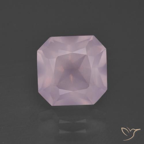 4.32ct Naturel Rose clair Quartz Rose, Taille émeraude, Transparent