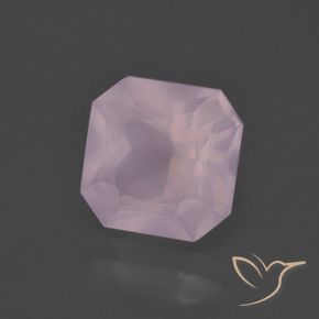 Quartz rose Rose clair naturelle Octogone / coupe Émeraude, 4.32 ct, Transparent