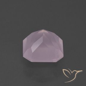 Quartz rose Rose clair naturelle Octogone / coupe Émeraude, 4.32 ct, Transparent