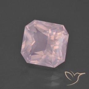 Quartz rose Rose léger naturelle Octogone / coupe Émeraude, 5.31 ct, Transparent