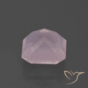 Quartz rose Rose léger naturelle Octogone / coupe Émeraude, 5.31 ct, Transparent
