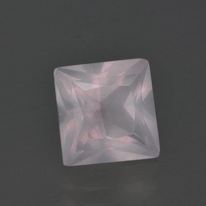 Quartz Rose Rose très clair naturelle Carré, 3.04 ct, Transparent