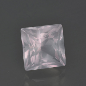 Quartz Rose Rose très clair naturelle Carré, 3.40 ct, Transparent