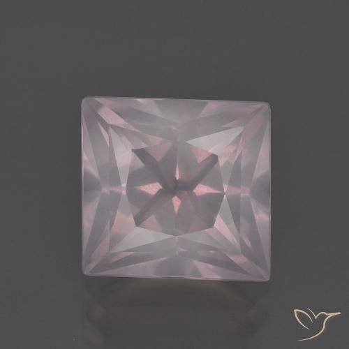 3.97ct Naturel Rose clair Quartz rose, Carré, Transparent