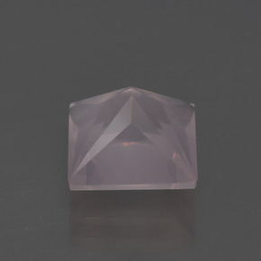Quartz Rose Rose clair naturelle Carré, 3.23 ct, Transparent