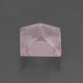 Quartz Rose Rose rosé moyen naturelle Carré, 3.15 ct, Transparent