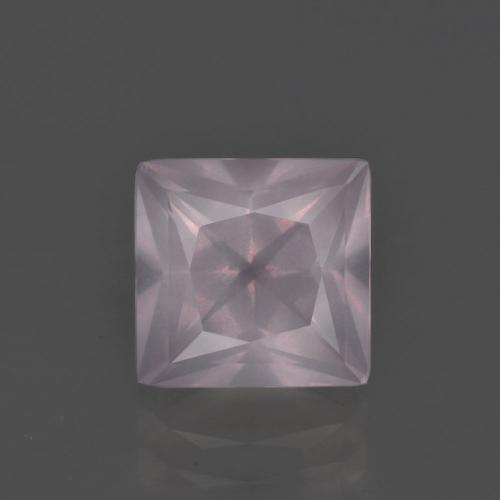 Quartz rose rose naturelle carré, 2,69 ct, transparent