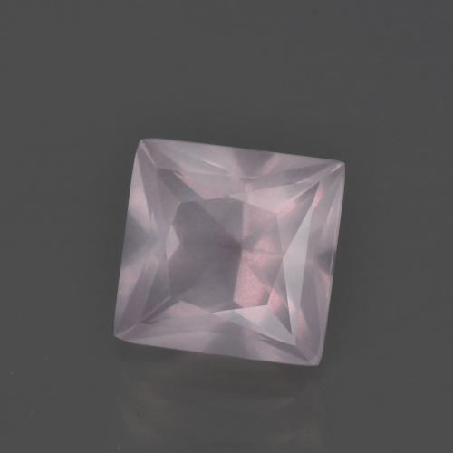 Quartz rose rose naturelle carré, 2,69 ct, transparent