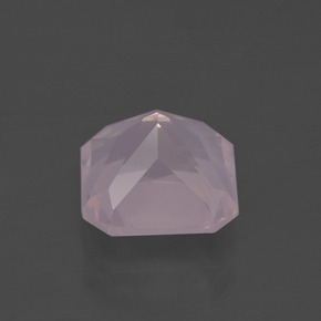 Quartz Rose Rose bubblegum naturelle Taille émeraude, 3.47 ct, Transparent