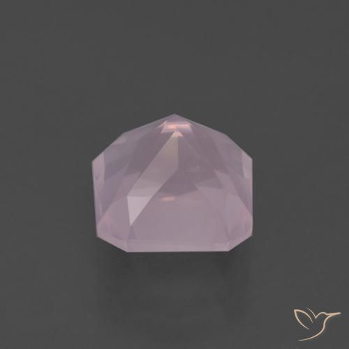 Quartz rose Rose clair naturelle Octogone / coupe Émeraude, 3.26 ct, Transparent