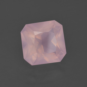 Quartz Rose Rose rosé moyen naturelle Taille émeraude, 3.37 ct, Transparent