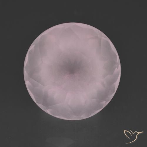 10.68ct Naturel Rose léger Quartz Rose, Tour, Transparent