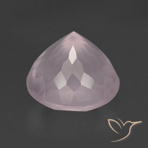 Quartz rose Rose léger naturelle Tour, 10.68 ct, Transparent