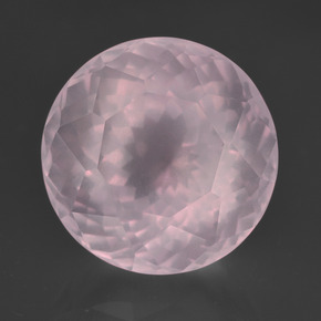 Quartz Rose Rose clair naturelle Coupe roude, 13.33 ct, Transparent