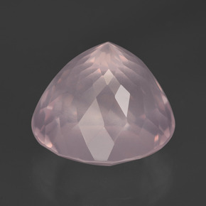 Quartz Rose Rose clair naturelle Coupe roude, 13.33 ct, Transparent