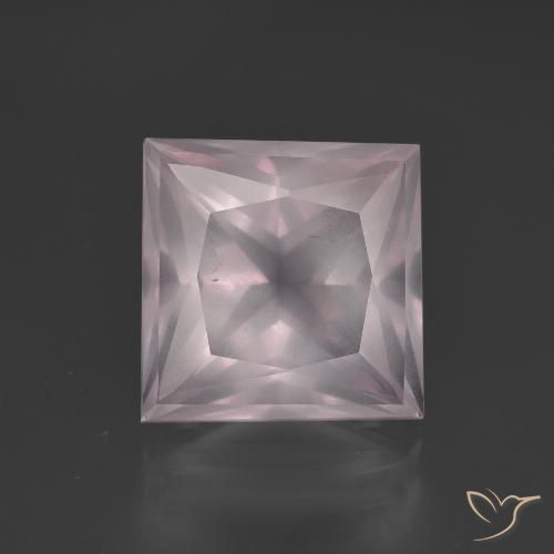 6.40ct Naturel Rose rosé très clair Quartz rose, Carré, Transparent