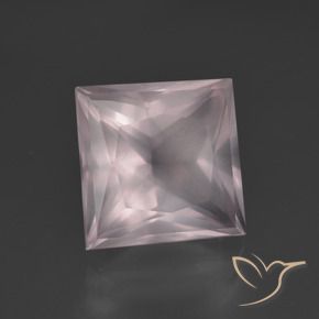 Quartz rose Rose rosé très clair naturelle Carré, 6.40 ct, Transparent