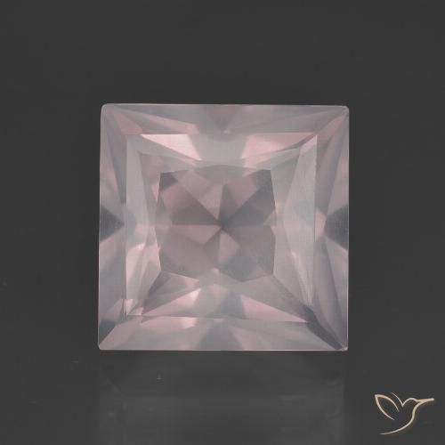 5.77ct Naturel Rose léger Quartz Rose, Carré, Transparent