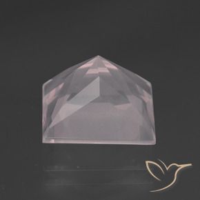 Quartz rose Rose léger naturelle Carré, 5.77 ct, Transparent