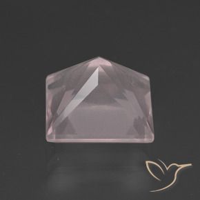 Quartz rose Rose très clair naturelle Carré, 5.46 ct, Transparent