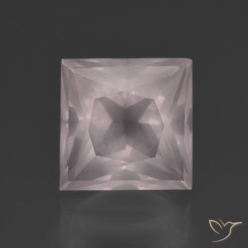 5.60ct Naturel Rose très clair Quartz Rose, Carré, Transparent