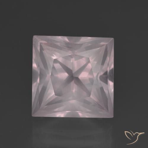 5.63ct Naturel Rose très clair Quartz Rose, Carré, Transparent