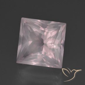 Quartz rose Rose très clair naturelle Carré, 5.63 ct, Transparent