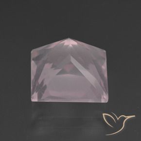 Quartz rose Rose très clair naturelle Carré, 5.63 ct, Transparent